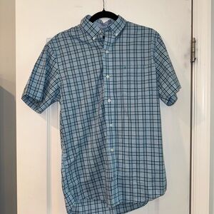 Izod Blue Casual Button Down Shirt Lightweight